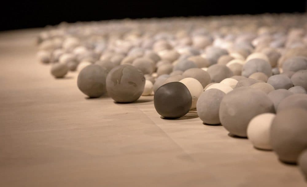 "Kimsooja: Archive of Mind" at the Peabody Essex Museum. (Robin Lubbock/WBUR)