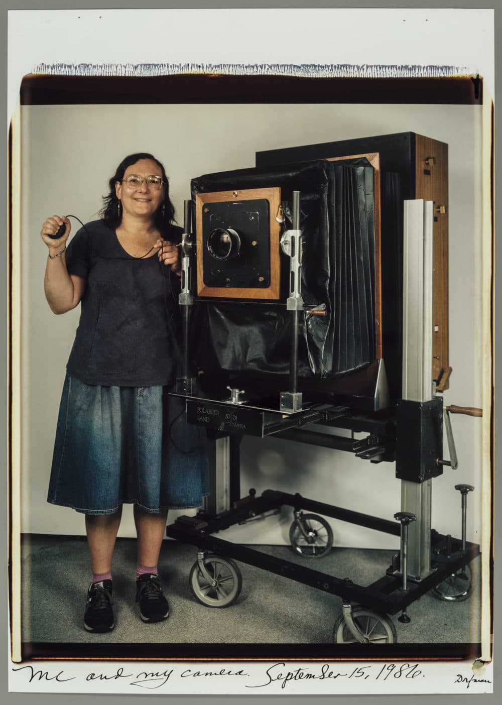 Elsa Dorfman, "Me and my camera," 1986. (Courtesy)