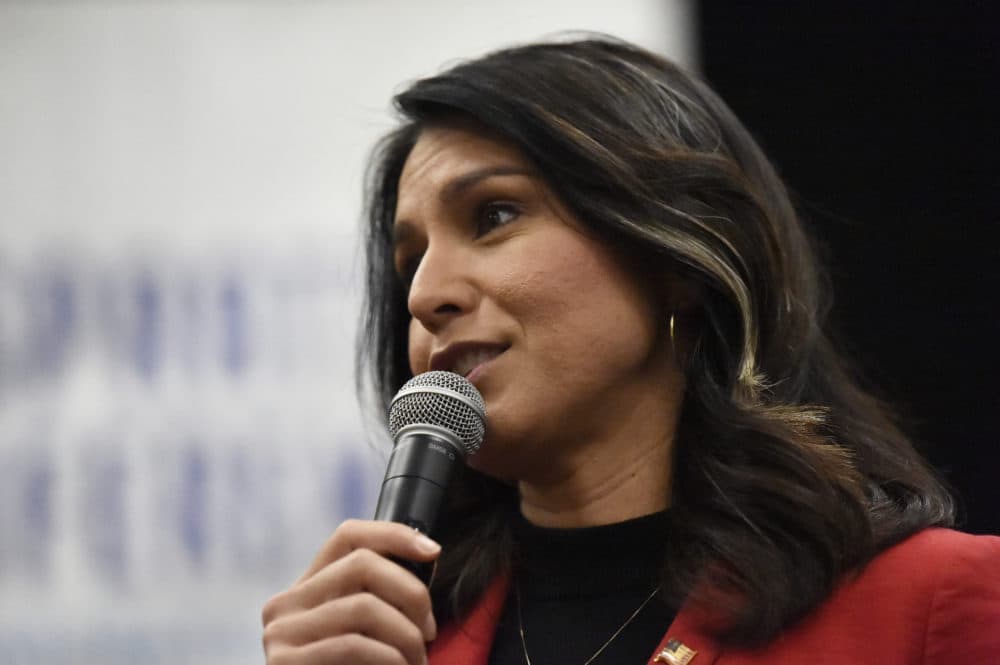 Democratic presidential candidate U.S. Rep. Tulsi Gabbard, D-Hawaii speaks to Democrats in Greenville, S.C. in December. (Meg Kinnard/AP)