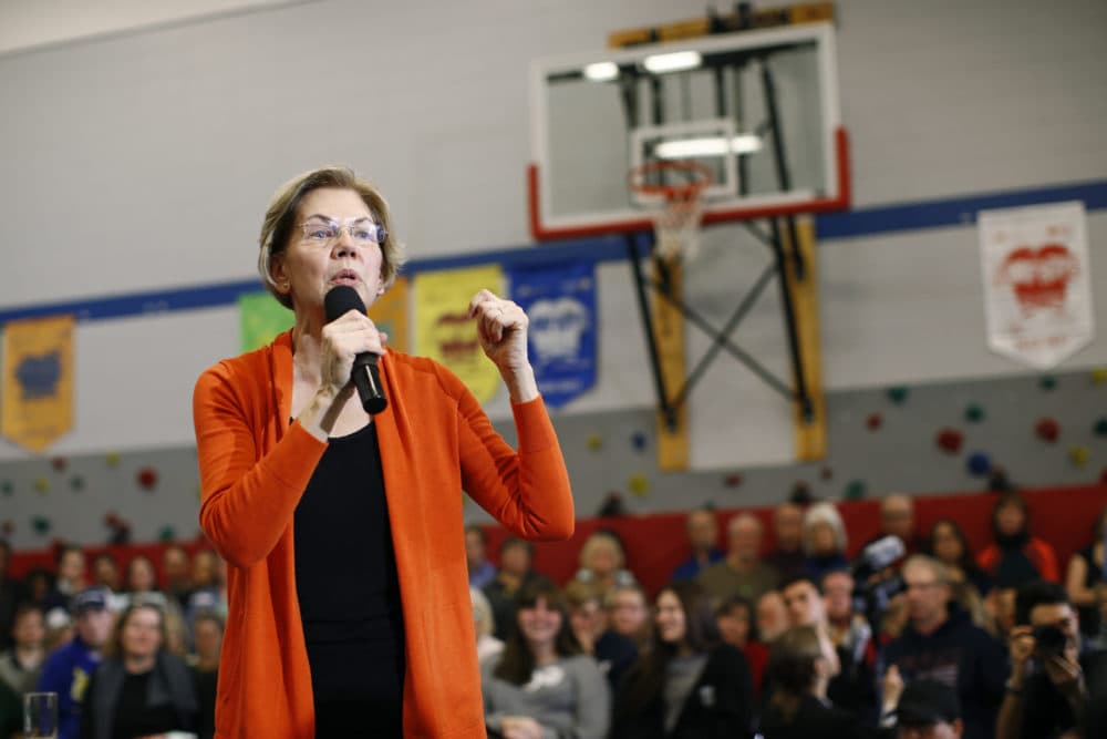 Democratic presidential candidate Sen. Elizabeth Warren, D-Mass., speaks during a campaign event, Jan. 12, 2020, in Marshalltown, Iowa. (Patrick Semansky/AP)