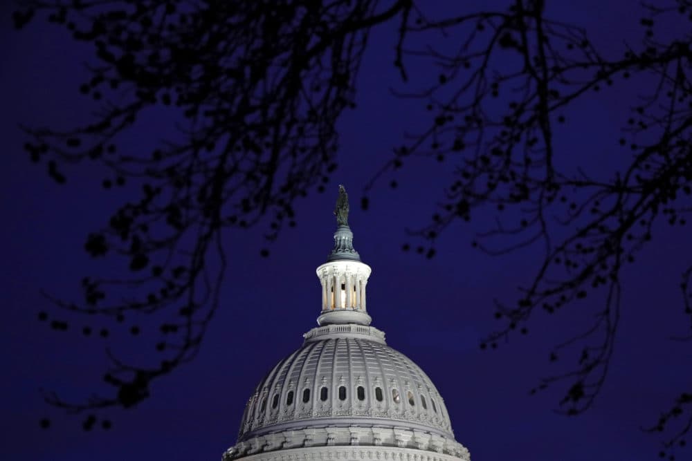 The U.S. Capitol dome is seen in Washington, Jan. 27, 2020, during the impeachment trial of President Donald Trump on charges of abuse of power and obstruction of Congress. (Patrick Semansky/AP)