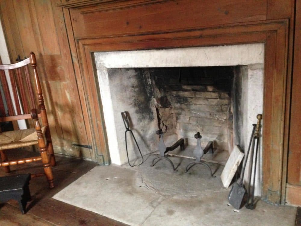The fireplace in the Ashley House where Elizabeth Freeman was struck by Hannah Ashley. (Nancy Eve Chen/NEPR)