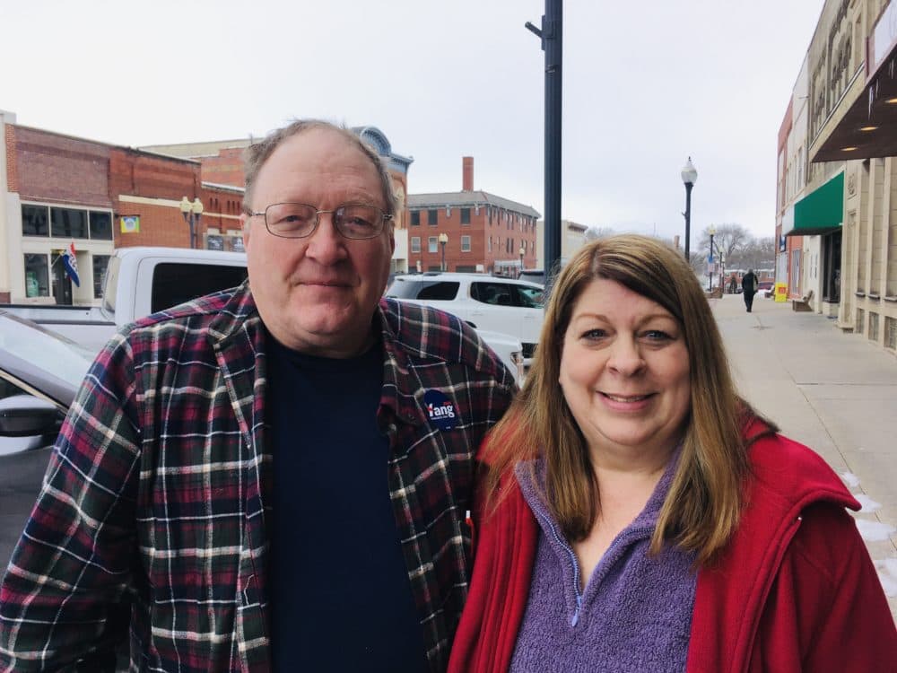 Kim and Hope Bossard of Radcliffe, Iowa. (Alex Ashlock for Here & Now)