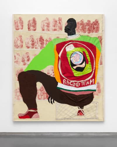 Tschabalala Self, "Racer," 2018. (Courtesy of the artist and the ICA)