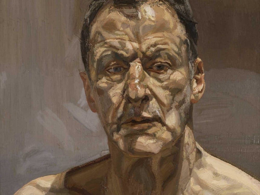 Lucian Freud, "Reflection (Self-portrait)," 1985. (Courtesy Museum of Fine Arts, Boston)