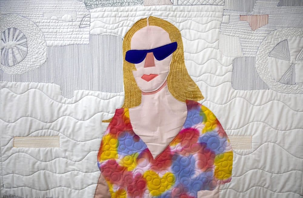 A portrait of Cecilia Gehred by quilt artist Michael Thorpe. (Robin Lubbock/WBUR)