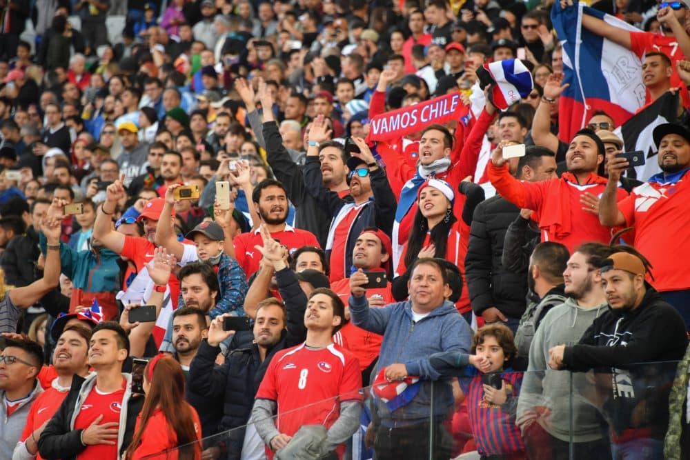 Fans of Chile at the 2019 Copa América tournament. (Almeida/AFP/Getty Images)