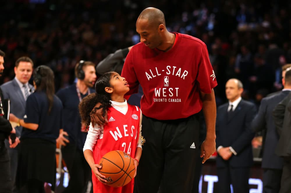 Gianna and Kobe Bryant the 2016 NBA All-Star Weekend. (Elsa/Getty Images)