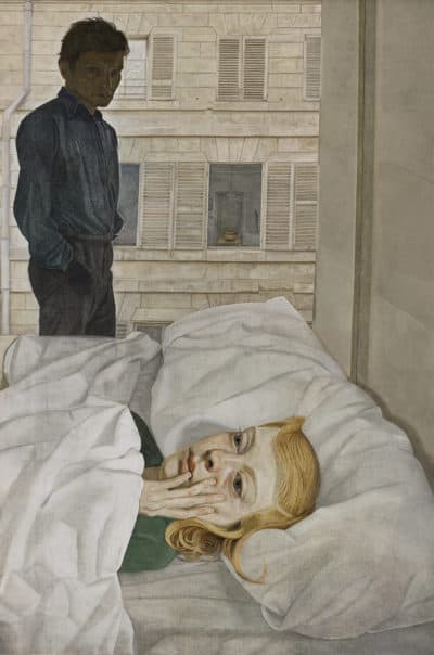 Lucian Freud, “Hotel Bedroom,” 1954. (Courtesy Museum of Fine Arts, Boston)