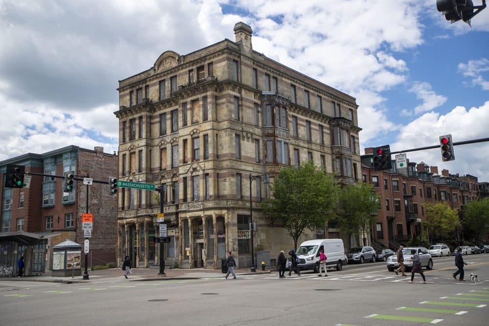 The Alexandra Hotel on Washington Street. Boston officials classified the redevelopment as a South End project, but the building is actually in Roxbury. (Jesse Costa/WBUR)