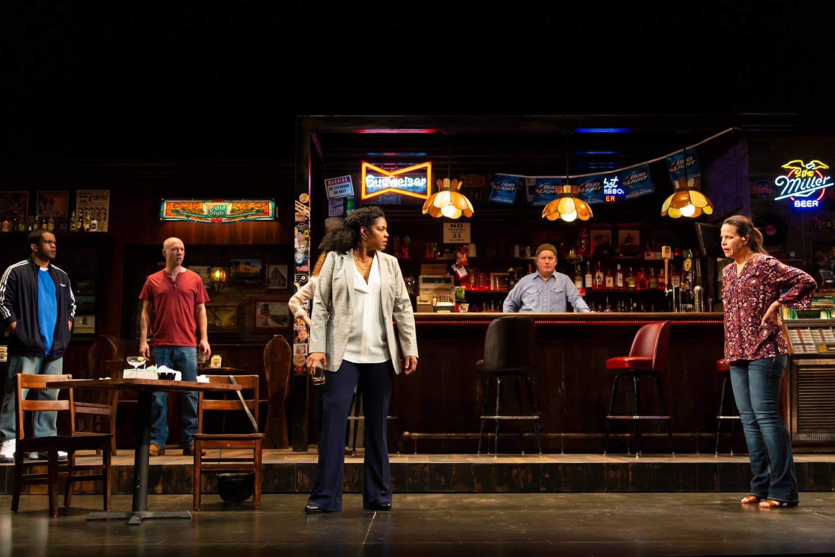 The cast of Huntington Theatre Company's production of "Sweat." (Courtsey T. Charles Erickson)