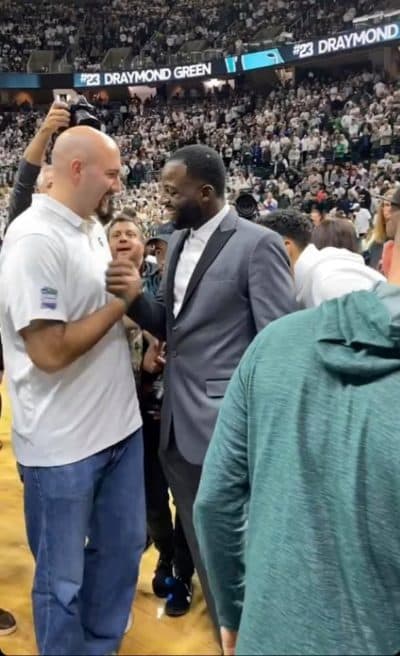 Anthony Ianni with Draymond Green in December 2019. (Courtesy Anthony Ianni)