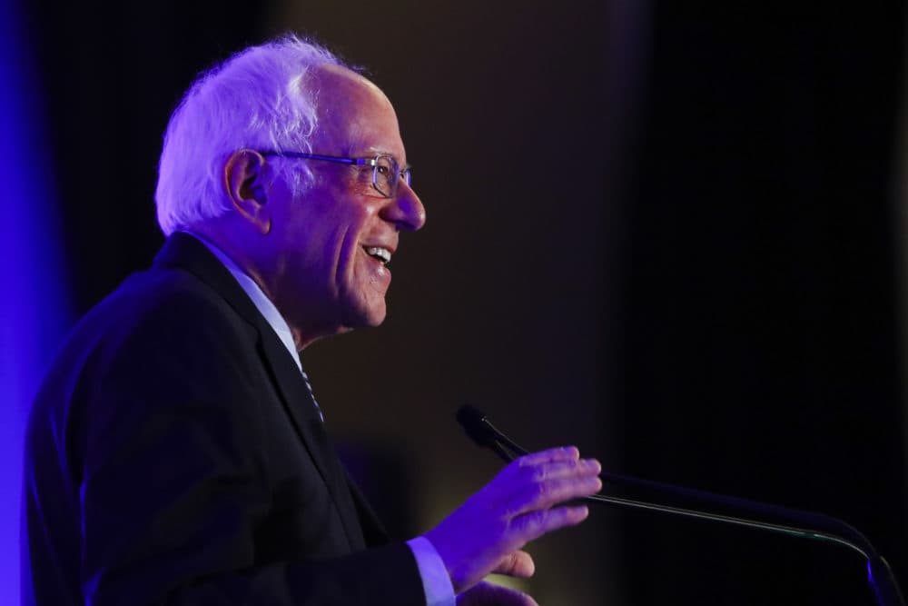 Democratic presidential candidate Sen. Bernie Sanders, I-Vt., speaks during First in the South Dinner, Monday, Feb. 24, 2020, in Charleston, S.C. (Matt Rourke/AP)