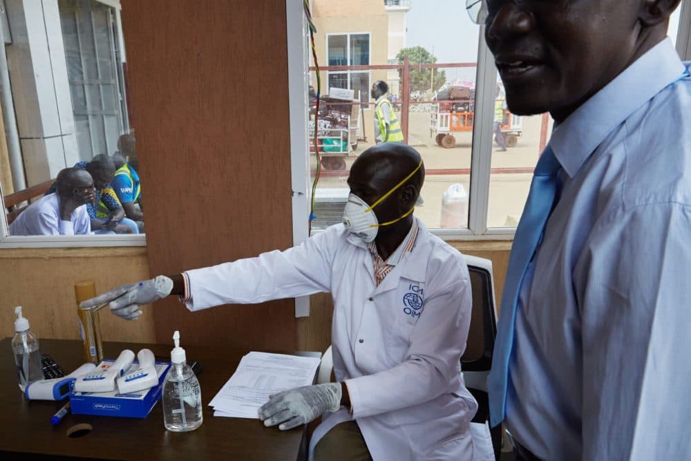 South Sudan's international airport has implemented more rigorous health screenings after the World Health Organization declared the coronavirus a global health emergency on Jan. 30, 2020. (Alex McBride/AFP via Getty Images)