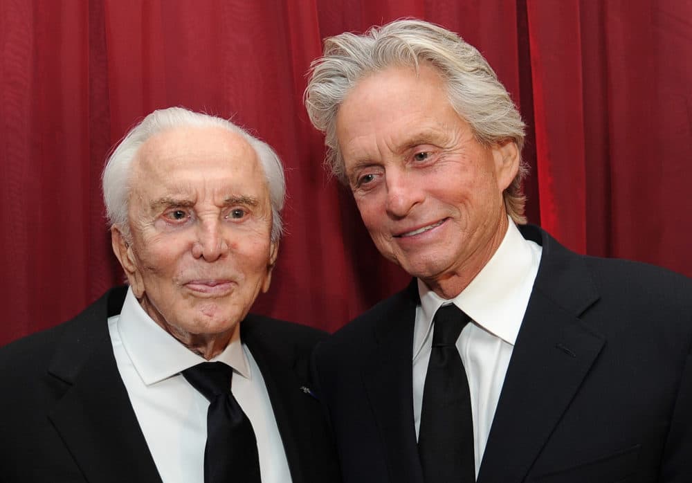 Actor Kirk Douglas and actor Michael Douglas. (Michael Buckner/Getty Images)
