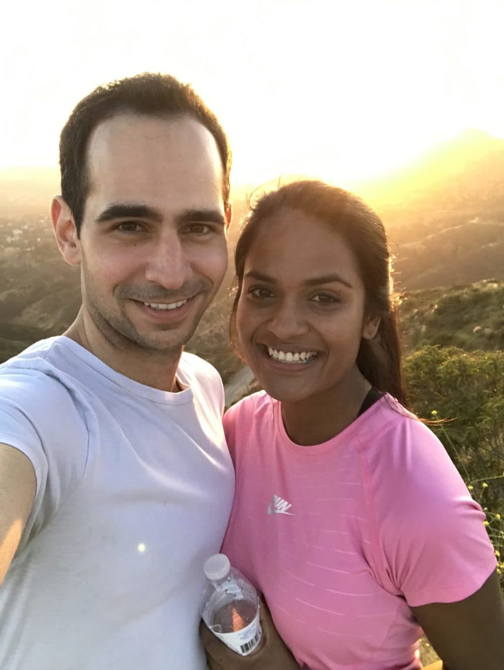 Lee Loechler and Sthuthi David, out on a hike. (Courtesy Lee Loechler)