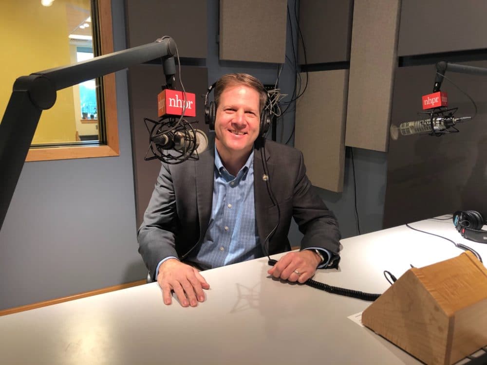 Gov. Chris Sununu at New Hampshire Public Radio. (Karyn Miller-Medzon/Here & Now)