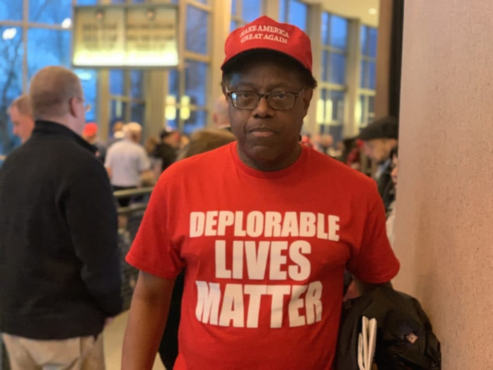Hospital worker Charlie Watson of Brockton said he's been a Republican "ever since Watergate," referencing Gerald Ford's presidency. (Simón Rios/WBUR)