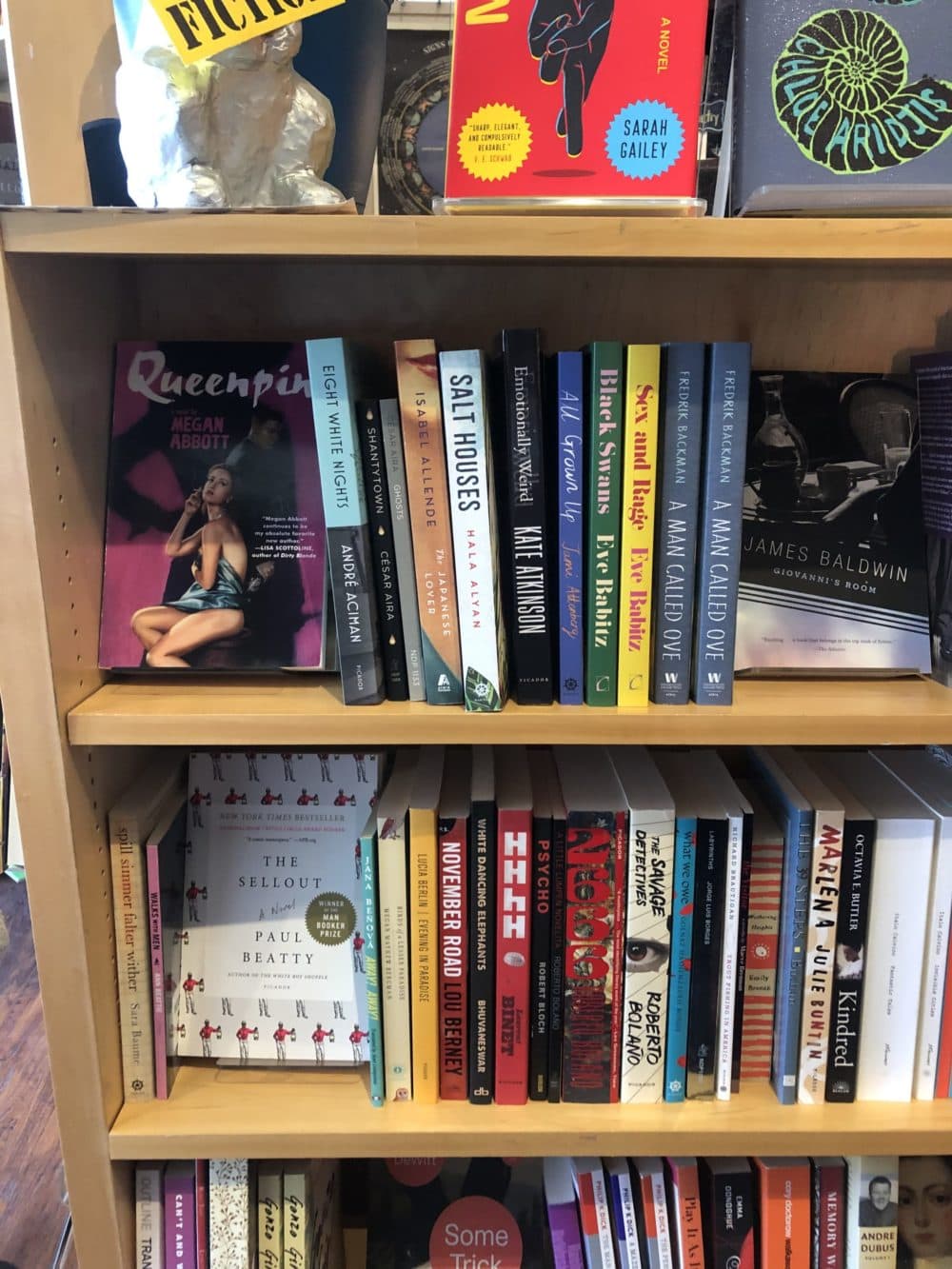 Books at Papercuts. (Christian Burno/WBUR)