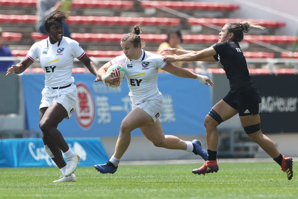 Kristi Kirshe was working at a law firm when she realized she missed playing team sports. So she picked up rugby. (Mike Lee/KLC Fotos for World Rugby)