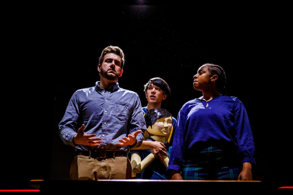 Left to right, Greg Maraio, Minh-Anh Day and Tonasia Jones in "Wolf Play." (Courtesy Andrew James Wang)