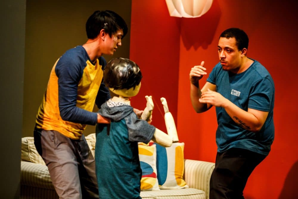 Minh-Anh Day (left) as Wolf and Adrian Peguero as Ryan in "Wolf Play." (Courtesy Andrew James Wang)
