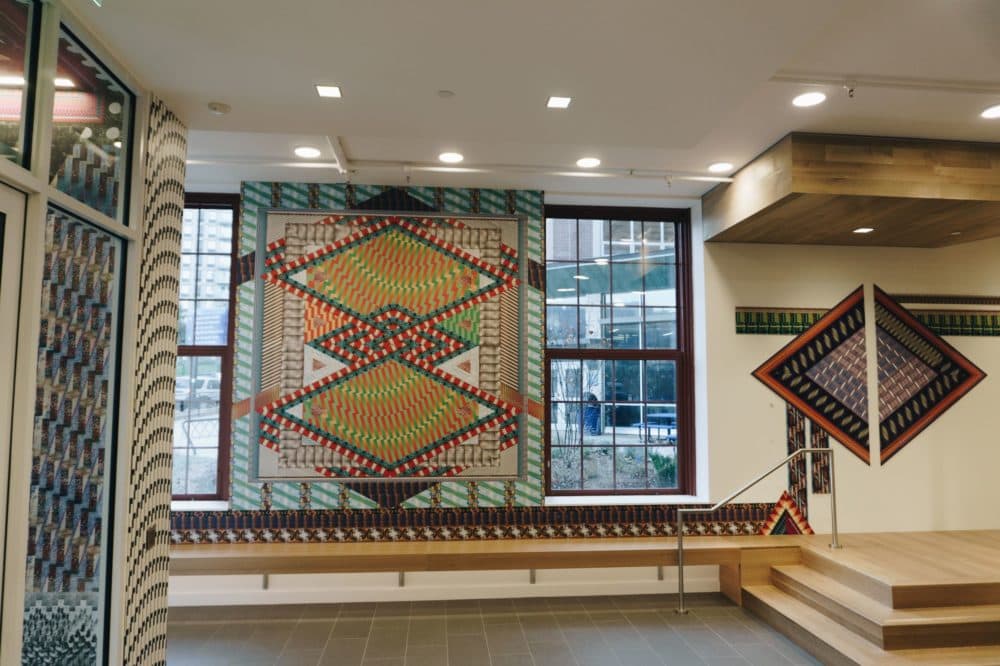 A view of Ghost of a Dream's "Yesterday is Here" installed in MAAM's entryway. (Courtesy MAAM)