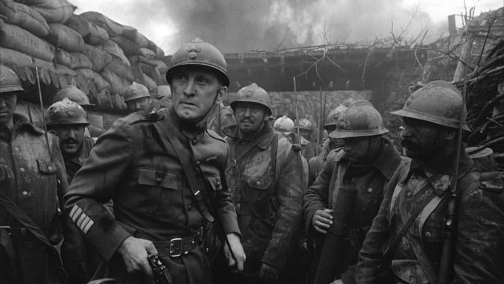 Kirk Douglas (foreground) in "Paths of Glory." (Courtesy the Brattle Theatre)