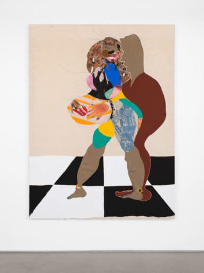 Tschabalala Self, "Bellyphat," 2016. (Courtesy of the artist and Pilar Corrias Gallery)
