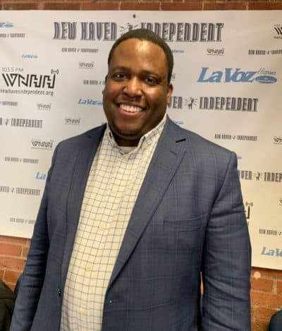 Darryl Brackeen Jr. (Photo by Paul Bass of the New Haven Independent)