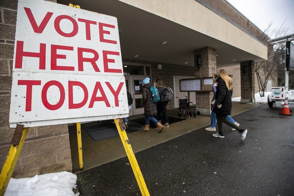 A polling place in New Hampshire. (Jesse Costa/WBUR