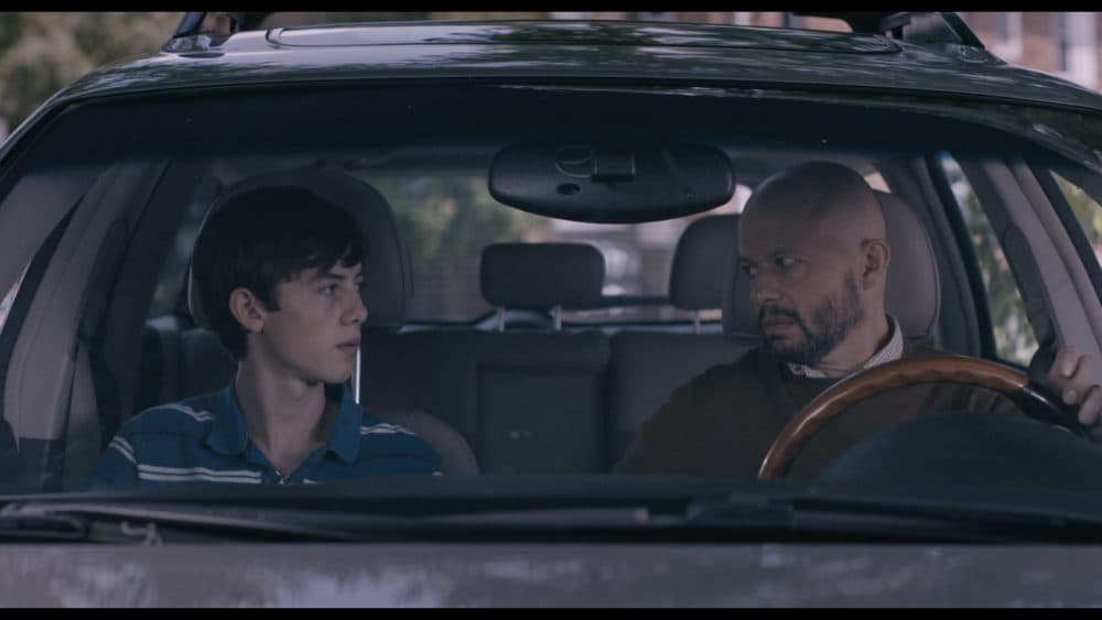 Griffin Gluck (left) and Jon Cryer in "Big Time Adolescence." (Courtesy NEON)