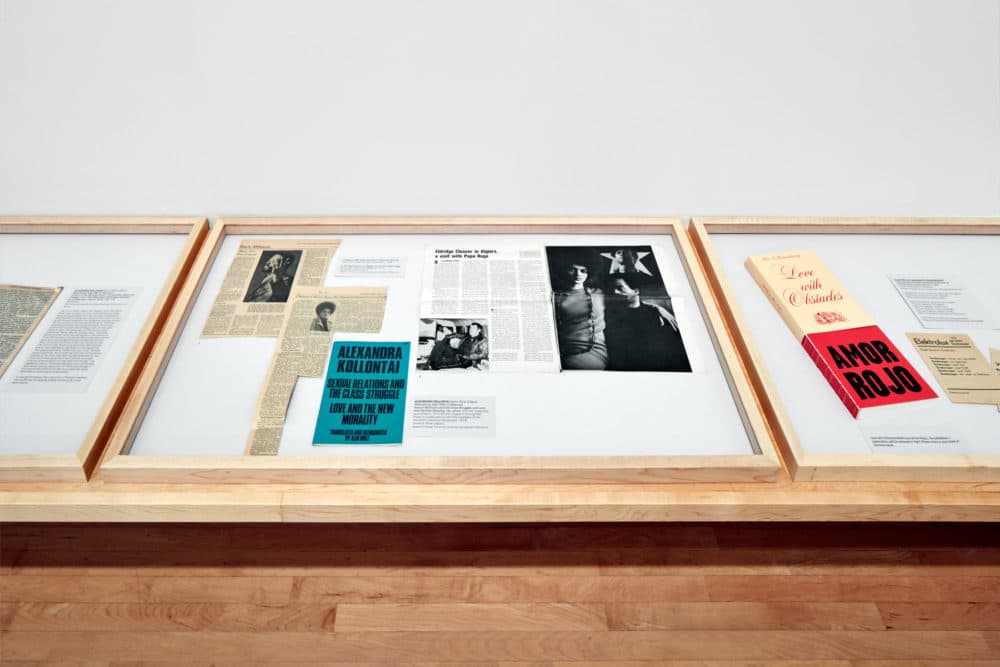 A view of Dora García’s “Love with Obstacles" exhibition at Rose Art Museum. (Courtesy Charles Mayer Photography)