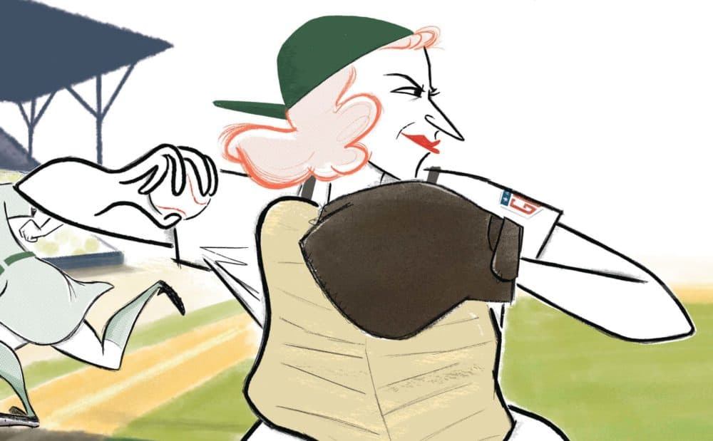 An image from Anika Orrock's "The Incredible Women of the All-American Girls Professional Baseball League," which came out on Tuesday. (Courtesy of Chronicle Books)