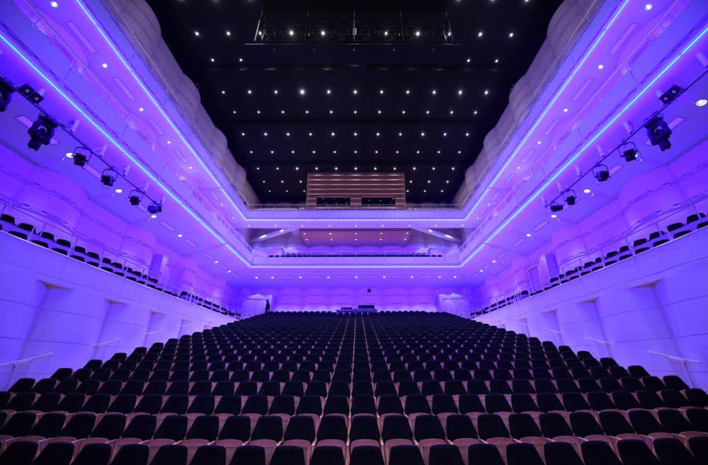 An interior view taken on March 12, 2020 shows empty seats at the concert house in Dortmund, western Germany, where public events were cancelled in a measure to fight the spread of the novel coronavirus. (Ina Fassbender/AFP via Getty Images)