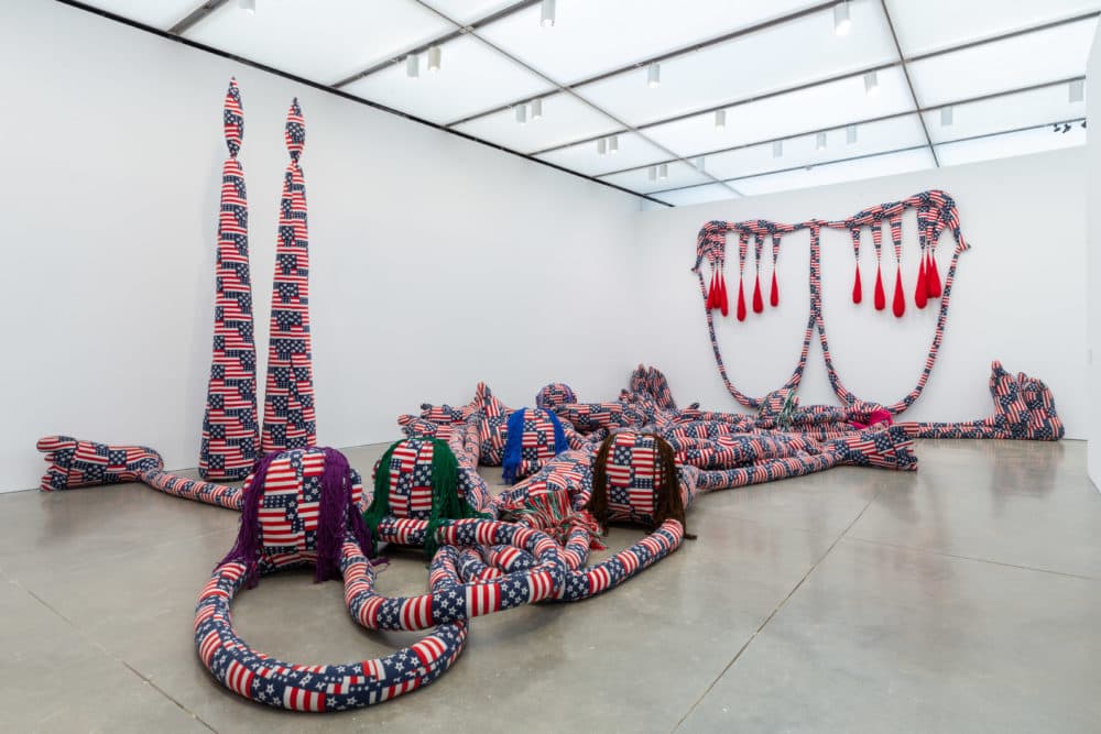 "FIGURES. PILE. (6991)" (2018) by Sterling Ruby at the ICA. (Courtesy Sterling Ruby Studio)