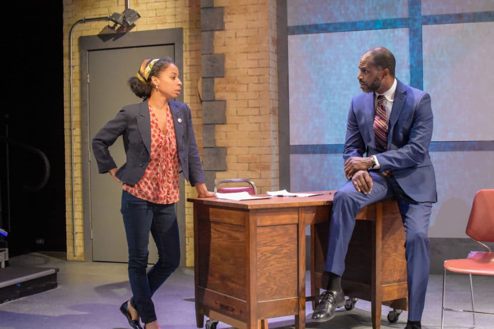 Alexandria Danielle King and Kevin Craig West in "Pipeline" at Central Square Theater. (Courtesy Nina Groom)