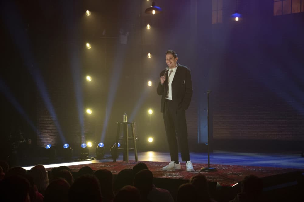 Pete Davidson performing during his special "Alive From New York." (Courtesy Marcus Price/Netflix)