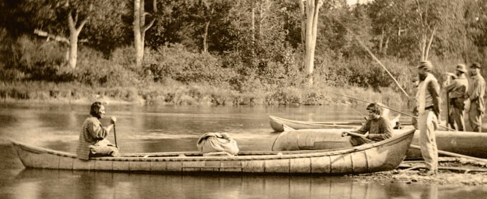 Members of the Miꞌkmaq tribe in New Brunswick, pre-1870. (Courtesy Patagonia Books)