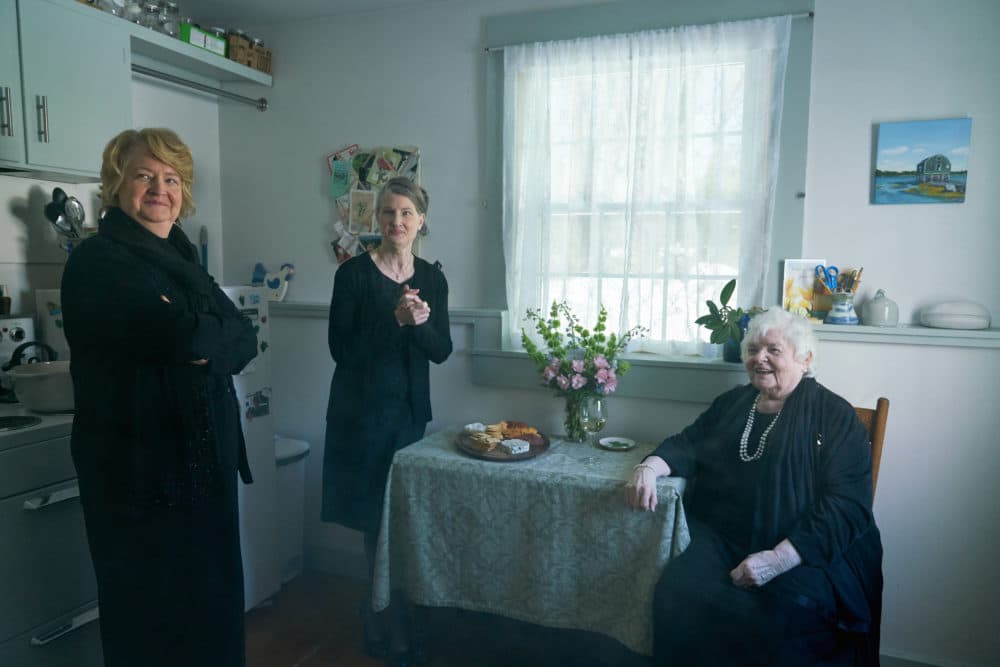 Left to right, Marceline Hugot, Annette O'Toole and June Squibb in "Blow the Man Down." (Courtesy Amazon Studios)