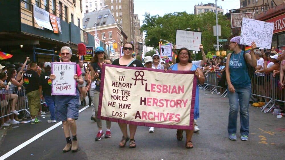 A still from Megan Rossman's documentary "The Archivettes." The screening at Northeastern University was canceled due to concerns over coronavirus. (Courtesy)