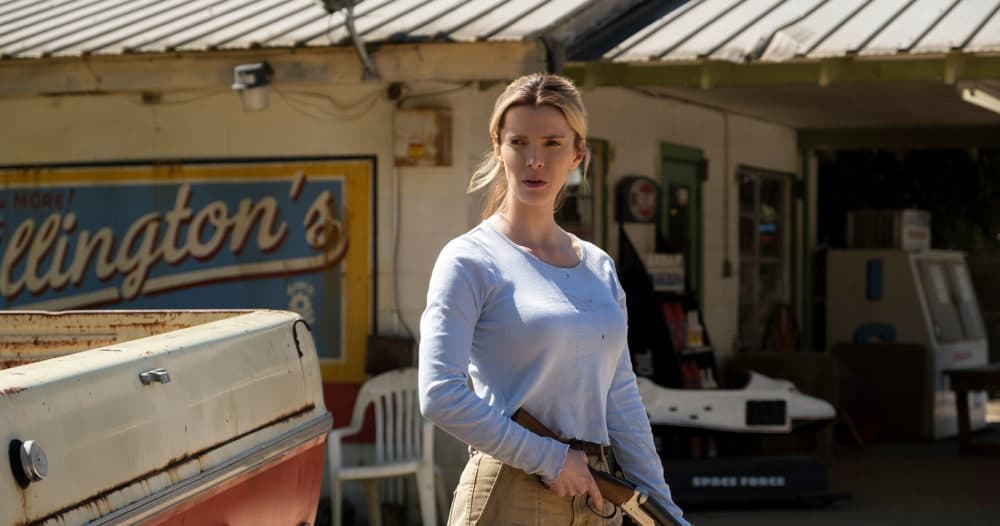 Betty Gilpin in "The Hunt." (Courtesy Universal Pictures)