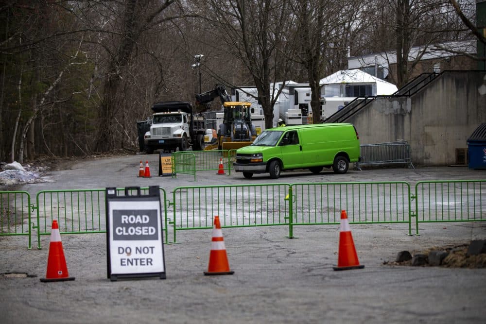 Part of the construction site. (Jesse Costa/WBUR)