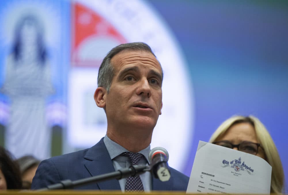 Los Angeles Mayor Eric Garcetti. (Damian Dovarganes/AP)