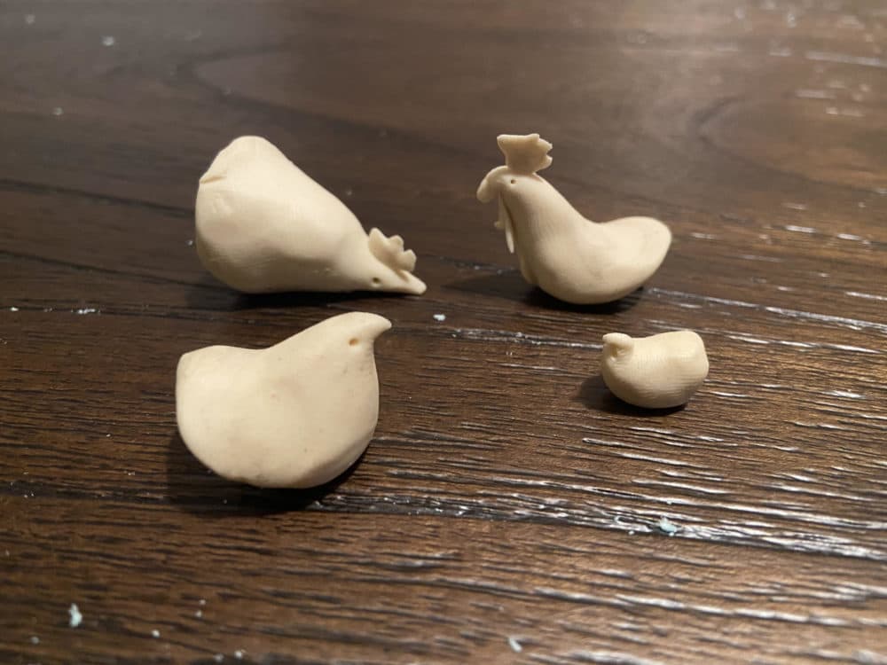 A tiny chicken club made of sculpey by Molly Harrington. (Courtesy Chuck Stigliano)