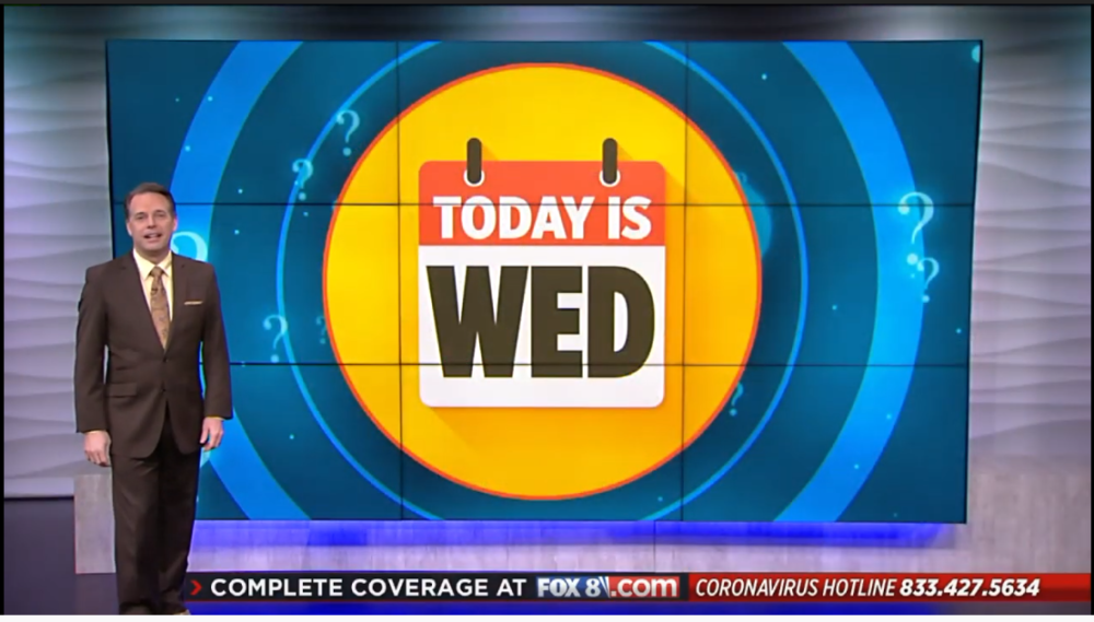 A screenshot from "'What Day Is It?' With Todd Meany" (Screenshot/Fox 8 News)