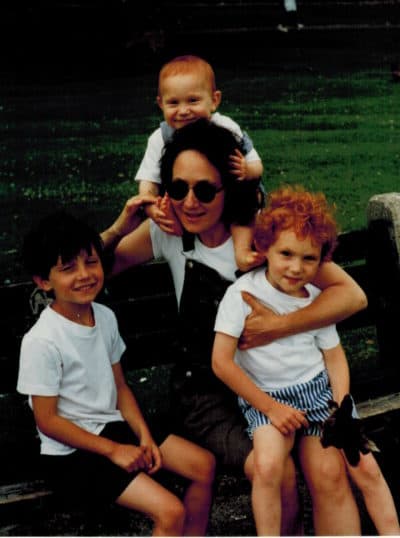 Judith and her sons, including Matthew (with the red curly hair). (Courtesy Judith Kogan)