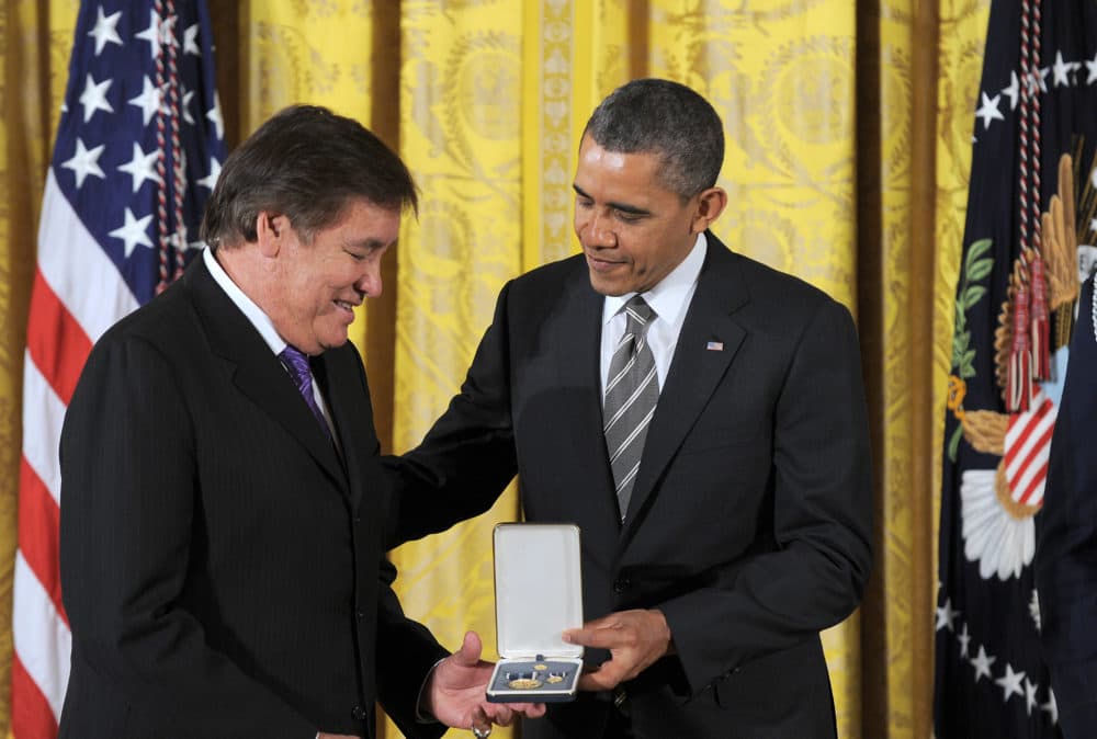 U.S. President Barack Obama presents Running Strong for American Indian Youth founder and Olympian Billy Mills with a 2012 Citizens Medal on Feb. 15, 2013. (Jewel Samad/AFP via Getty Images)