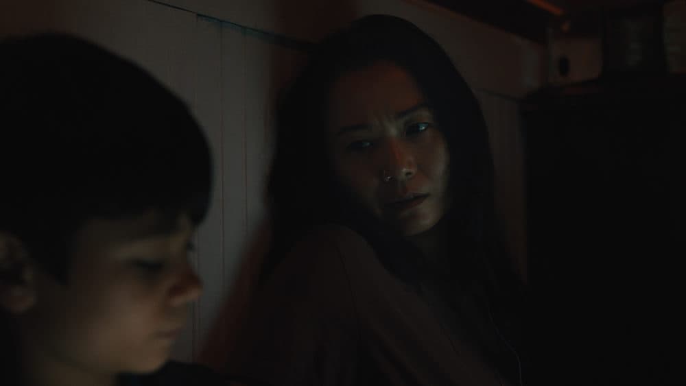 Left to right, Lucas Jaye and Hong Chau in "Driveways." (Courtesy FilmRise)