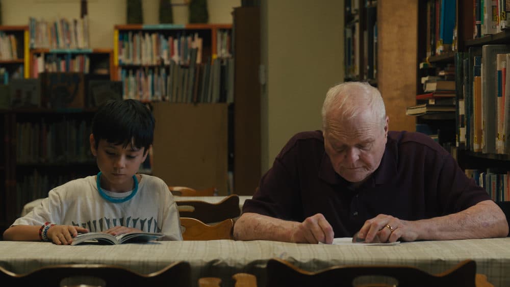 Lucas Jaye, left, and Brian Dennehy in "Driveways." (Courtesy FilmRise)
